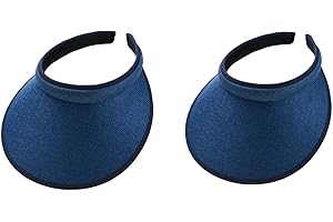 jecvxor Cloth Covered Slip-On Visor for Women, Adjustable Cap Sports Sun Visors for Men