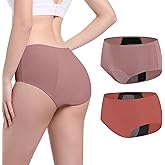 Carer Incontinence Underwear for Women Washable Women's Incontinence Panties 150ml High Absorbent Leak Proof Underwear for Women Bladder Leaks & Postpartum 2pk-L Dusty Rose/Orange