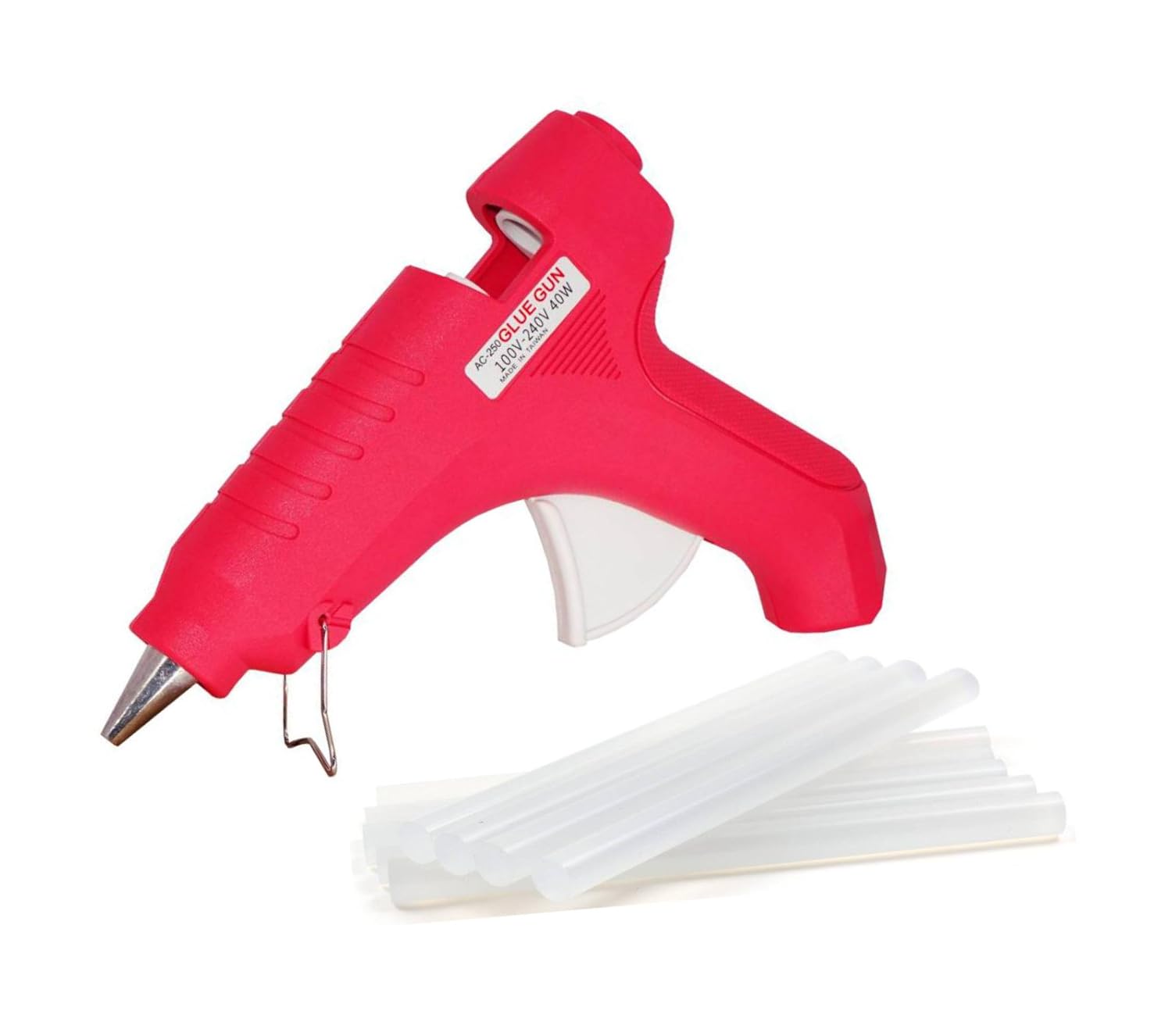 Glun Makson 40Watt Leakproof Hot Melt Glue Gun and 8 Glue Sticks (Pink