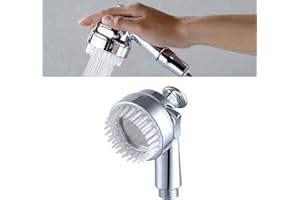 QUSMEIYICI Sink Faucet Sprayer Attachment,Salon Shampoo Bowl Spray Head Side Control Button Pedicure Chair Sprayer Shower Head Adjustable Handheld Shower Head Salon & Spa Chairs Sprayer Head with Meridian brush