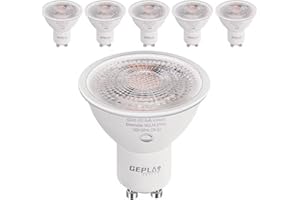 GEPLAD 6 Pack GU10 LED Bulb Dimmable 6W 582LM,50W Halogen Replacement, 38 Degree Spotlight 2700K Warm White for Kitchen, Range Hood, Living Room Track Lighting