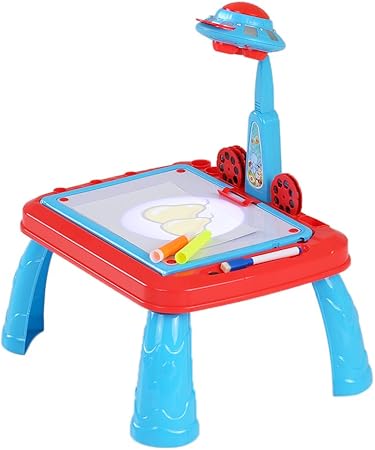 Amazon Goolrc 子供絵描く勉強デスク机 Ufo プロジェクター映写機付き 遊びながら勉強出来る おもちゃ おもちゃ