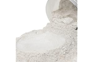 FIREDOTS Electra White Mica Powder - 100 Grams - Epoxy Resin Color Pigment - Metallic White Mica Powder for Epoxy Resin - White Epoxy Pigment Powder - Epoxy Color Pigment - Epoxy Resin Pigment