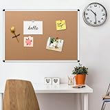 VIZ-PRO Cork Notice Board 120x90cm Silver Aluminium Frame Self-Healing Pin Board view 6