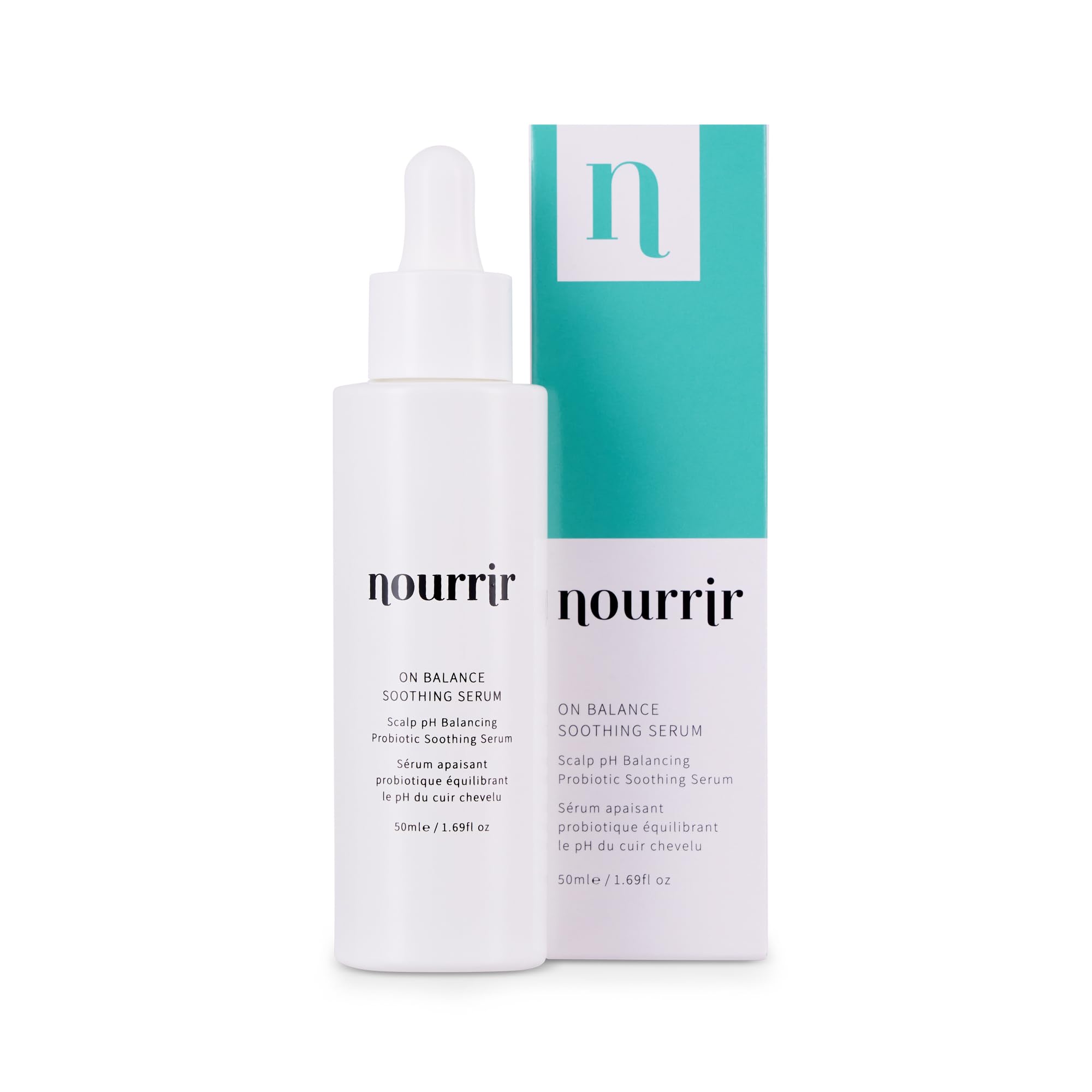 Nourrir On Balance Soothing Serum 50ml - Scalp Microbiome & pH Balancing | Probiotic Scalp Scrub | Anti Dandruff, Flaking, Irritation & Redness Treatment | For Thinning, Fine, Flakey, Itchy Scalp