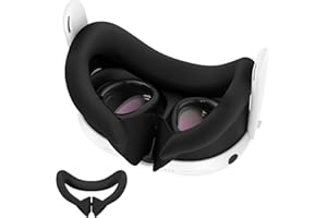 OUKNAK VR Face Cover for Quest 3 Headset, Silicone Face Pad Face Cushion Compatible with Quest 3 Face Cover Skin Accessories (Black)