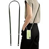 Foenor Magnetic Crossbody Strap for iPhone 17/Pro/Max/Air Phone Cases with Dual Lanyard Holes, Adjustable Neck Lanyard for Women & Men (Green)