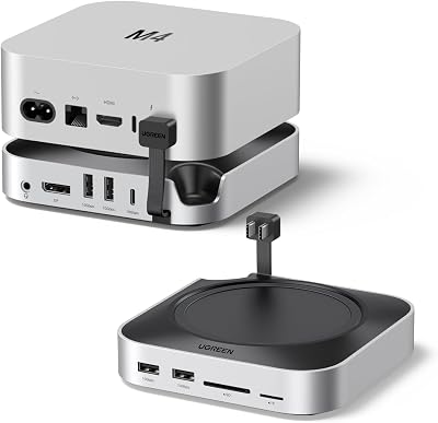 Docking Station Hub USB C e Supporto per Mac Mini M4 e M4 Pro