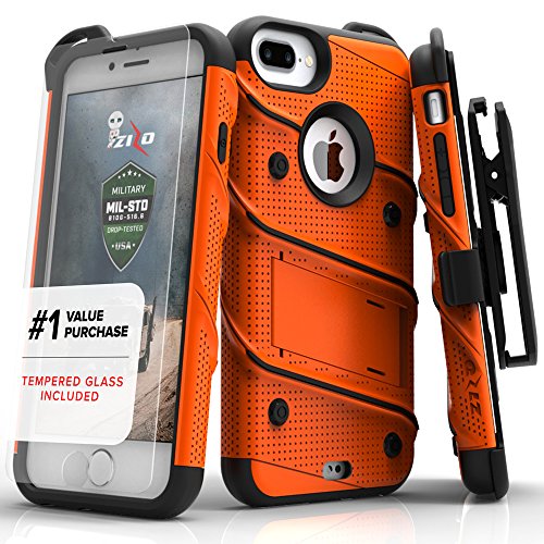 Iphone 7 plus case, zizo [bolt series] w/ free [iphone 7 plus scr…