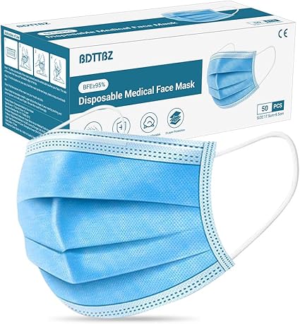Download Free Amazon Com Bdttbz Medical Face Mask Disposable 50pcs 3 Layer Non Woven Masks Foldable Breathable Earloop Mask For Personal Care Dust Mask For Adults And Children Blue Color Health Personal Care PSD Mockup Template