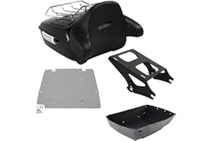 TCMT King Tour Pack Trunk Backrest 2 Up Mounting Rack Luggage Rack Base Plate Fit for Harley Tour Pak Touring CVO Road King R