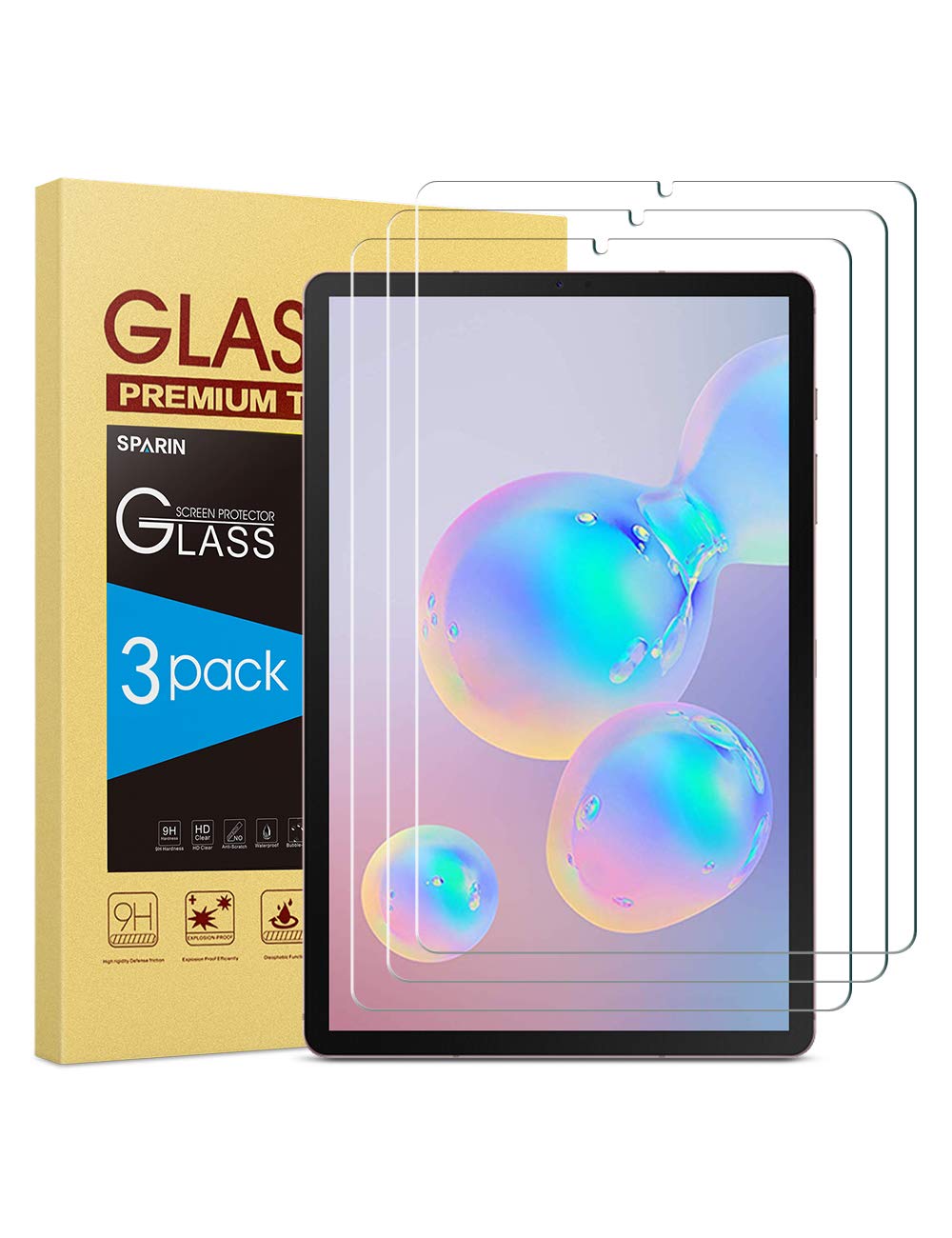 SPARIN Screen Protector for Galaxy Tab S6/Tab S5e 10.5 inch, [3Pack