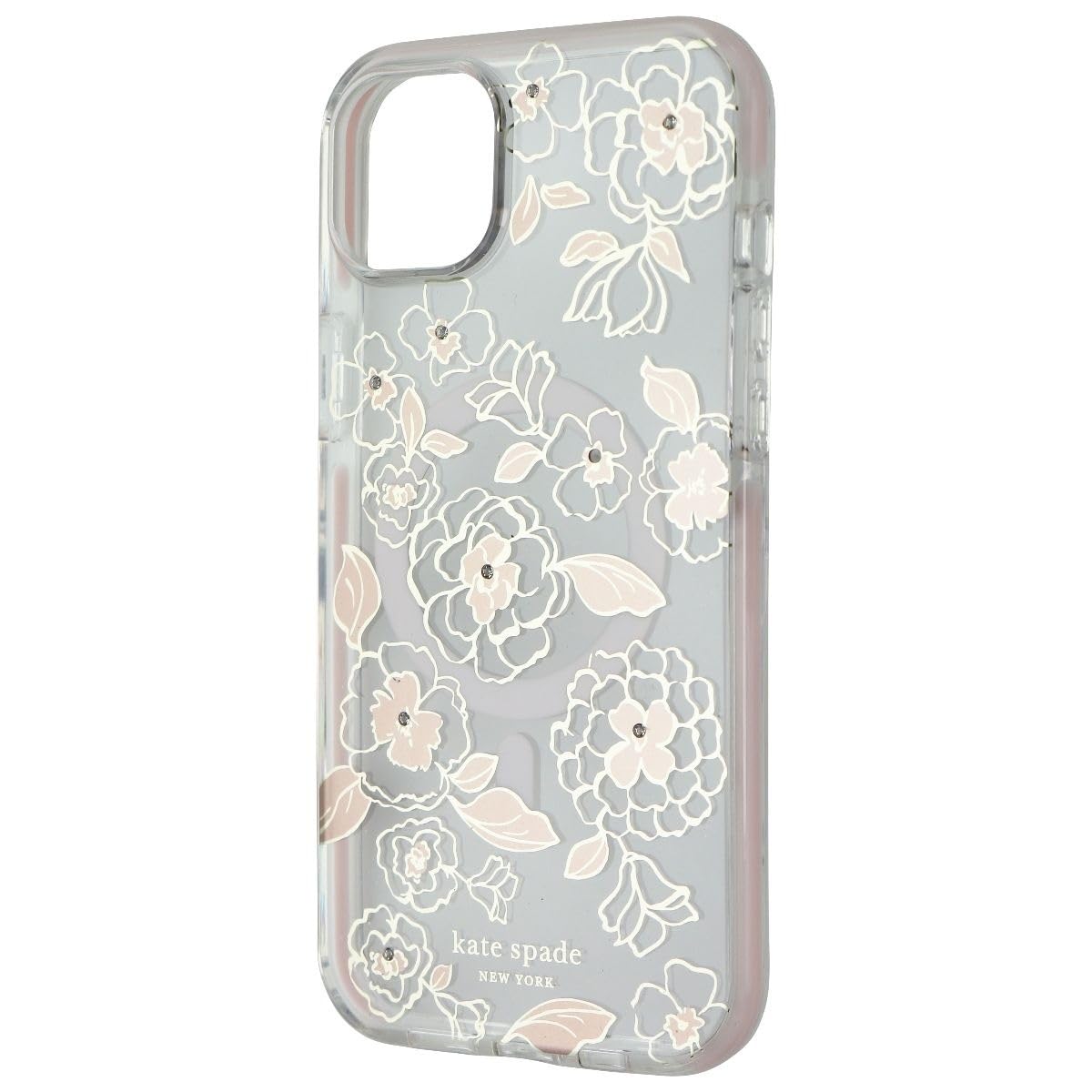 Photo 1 of Kate Spade New York Defensive Hardshell Case Compatible with MagSafe for Apple iPhone 14 Plus - Gold Floral [KSIPH-240-GFL]