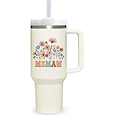 AMZUShome 40 oz Tumbler with Handle for Memaw.Mothers Day Tumbler Gifts for Memaw.Birthday Anniversary Christmas Memaw Gift.Memaw Cup Memaw Tumblers from Grandchildren.