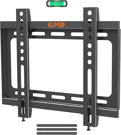 ELIVED Fixed TV Wall Bracket Ultra Slim 23-42in VESA 75x75-200x200