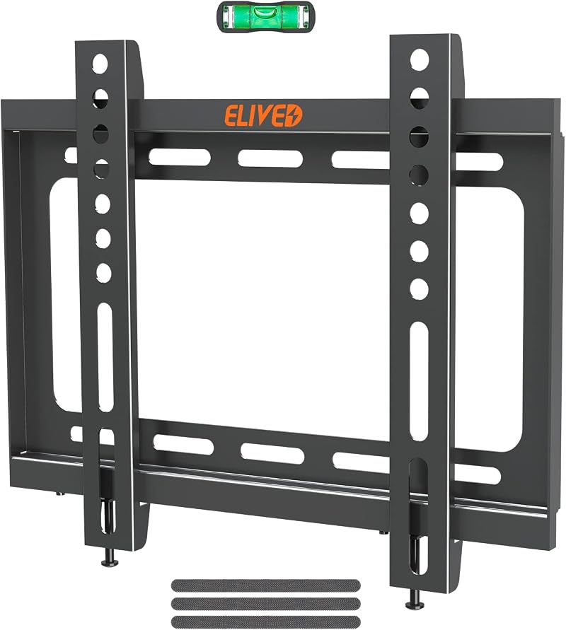 ELIVED Fixed TV Wall Bracket Ultra Slim 23-42in VESA 75x75-200x200