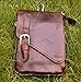 Le'aokuu Mens Genuine Leather Coffee Fanny Small Messenger Shoulder Satchel Waist Bag Pack