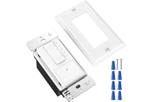 0-10V Dimmer Switch for LED Driver Single Pole or 3-Way Control 120V 300W LED Commercial Grade Stepless Dimming Wall Switch C