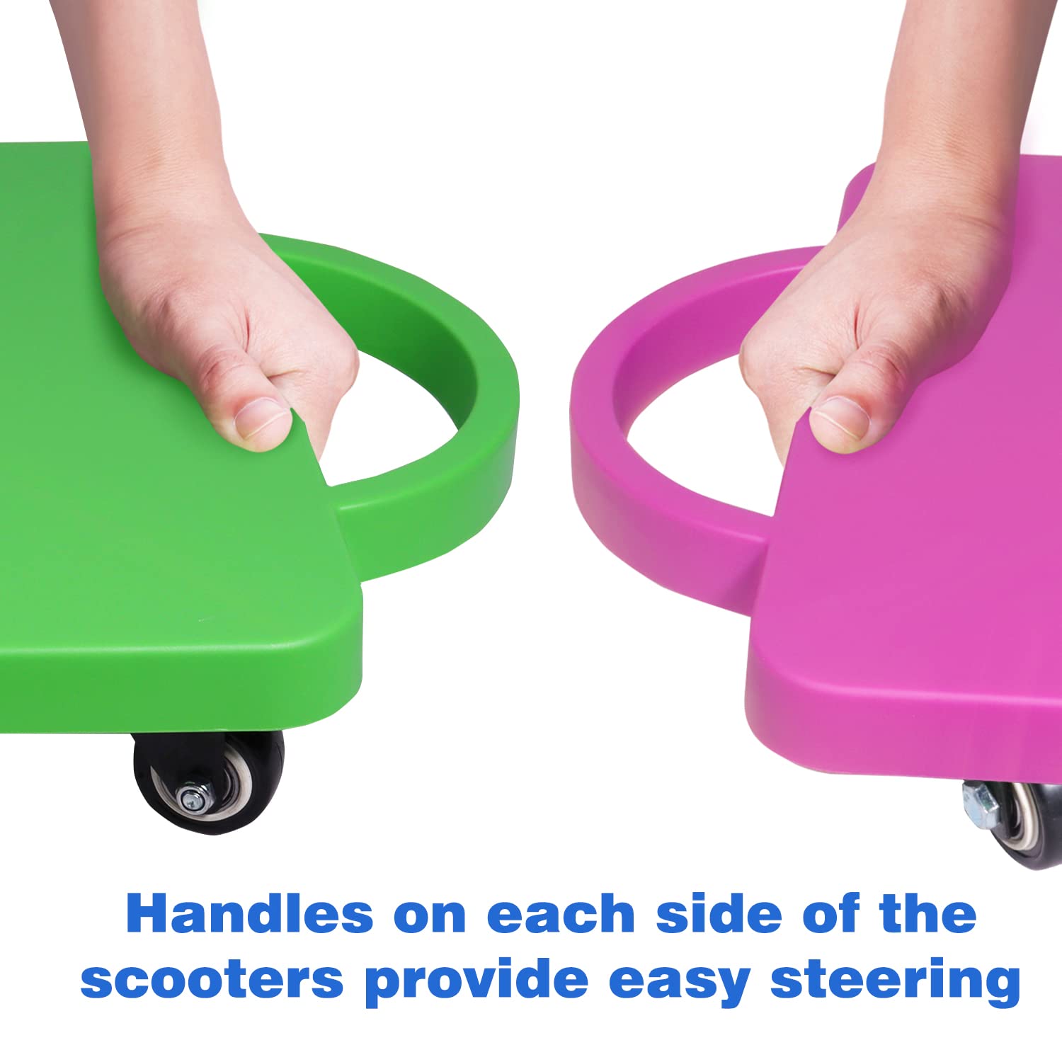 thumbnail image 2 of Kids Scooter Board With Handles - Plastic Floor Scooter, 360° Wheels, Supports 220 Lbs, For Ages 3+ 2 of 14