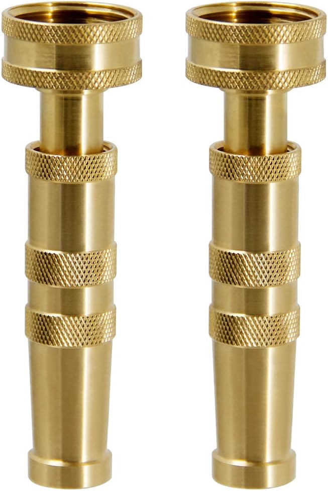 Twinkle Star Heavy-Duty Brass Adjustable Twist Hose Nozzle, 2 Pack, TWIS3432 : Garden & Outdoor