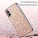 iPhone X Case, iPhone 10 Case, MIRACASE Shockproof Glitter Sparkle Bling Dual Layer Hard Cover Soft Bumper Protective iPhone X Case for Girls Women, Rose Gold