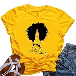 YourTops Women Melanin Graphic T-Shirt Afro Woman