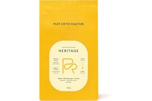 Pilot Coffee Roasters Heritage Blend, medium roast coffee, creamy notes of toffee and milk chocolate (300g, Whole Bean)