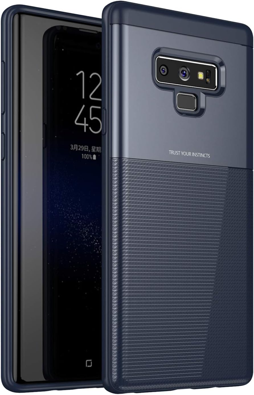 BSLVWG Compatible with Samsung Galaxy Note 9 Case, 2 in 1 Design Shock Absorption Soft TPU Silicone Back Cover Case for Samsung Galaxy Note 9(Navy)