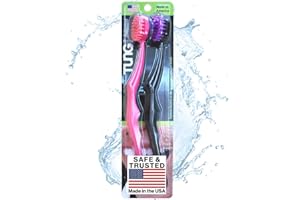 Peak Essentials The Original TUNG Brush Plastic Tongue Cleaner, Scraper and Scrubber Combo, 2 Count