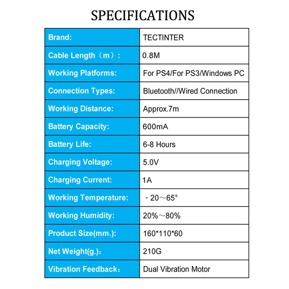 YZmoffer Wireless Controller Bluetooth Gamepad for Dual Shock, Remote for PS4 Controller Joystick Gamepads for Playstation 4 Console for Playstation 4 Wireless with USB Cable for Playstation 4 (Red)