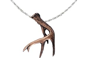 CREATIVE PEWTER DESIGNS Handcrafted Pendant Necklace Gift for Hunters - Elk Bugling, Whitetail Deer Antler, Buffalo, Bear, Wolf, Jackalope - Pewter, Copper, Gold - Made in USA
