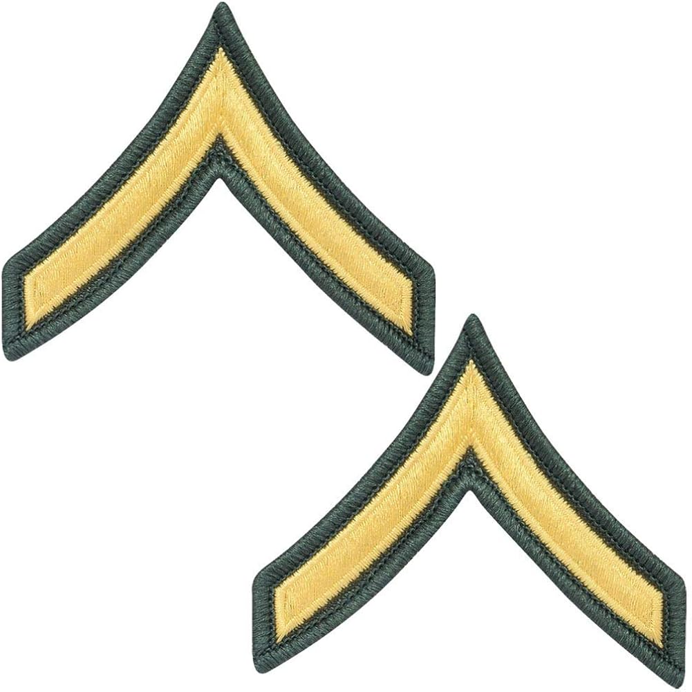 Amazon Com Army Private E 1 Stripes Sew On Rank Clothing
