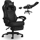 RESPAWN 110 Pro Ergonomic Gaming Chair with Footrest and Recline | Ergonomic office chair comfort with footrest, lumbar support &amp; 155&deg; recline for work, gaming and relaxing.