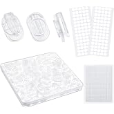 TaoBary 120 Pieces Adhesive Plastic Sticky Clips, Clear Poster Wall Clips | Holds Posters, Photos, Bulletin Board and Classroom Displays, Reusable and Removable, Ideal for Home, and School Teacher