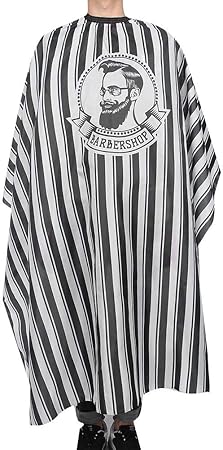 Amazon ヘアカットケープ お手入れが簡単理髪エプロンヘア染色ヘアカットクロスバーバースタイリングアクセサリーツールヘアカット カラーリング パーマに最適 黒 白 Zjchao 散髪ケープ 通販