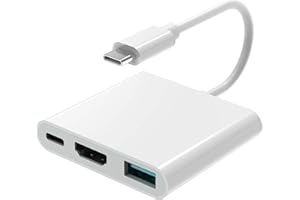 AIRSKY USB-C Digital Av Multiport Adapter, USB C to HDMI Adapter for iPhone 15/16 to TV with Fast Charging Port Two-Way, USB3