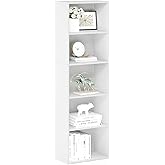 Furinno Luder Bookcase / Book / Storage , 5-Tier, White