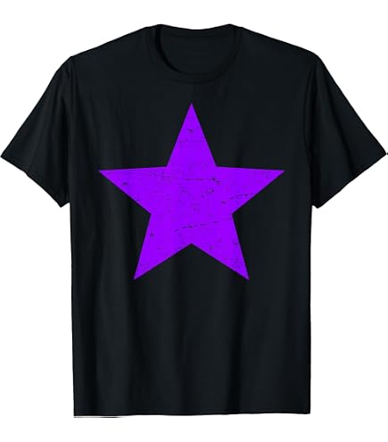 Amazon.com: Purple Star T-Shirt - Purple Star Shirt T-Shirt