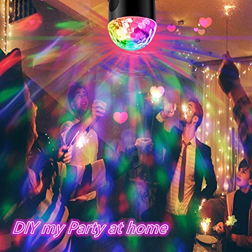 Party Lights Disco Strobe Ball 2018 New Generation Sound Activated Rotating with USB Charging Bluetooth Speaker Machine Remote Control 9 Colors Lighting for DJ birthday Dancing Wedding