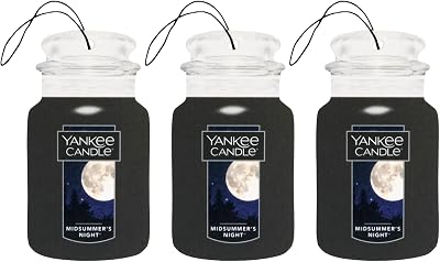 Yankee Candle Car Jar Scented Air Freshener Midsummer’s Night 3 Pack