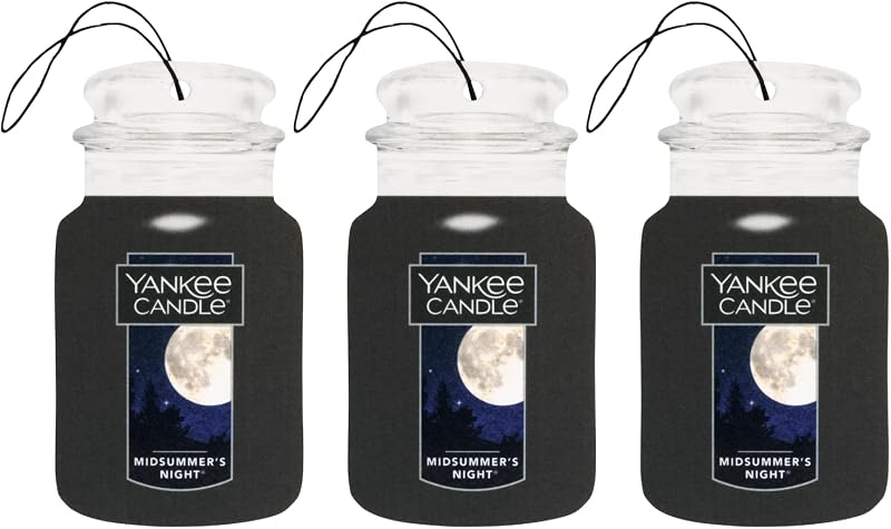 Yankee Candle Car Jar Scented Air Freshener Midsummer’s Night 3 Pack