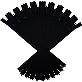 ANPURZII 10PCS #3 9 Inch Black Invisible Zippers for Sewing Skirts, Nylon Coil Bulk Zippers for Pocket, Pillow(Black 9" 10PCS)