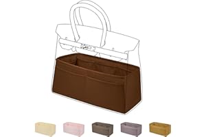 DGAZ Purse Organizer Silky Smooth,Silk,Luxury Handbag Tote in Bag Shapers, Women- Fits Birkin25/30/35/40 Bags (Gold, BK25)