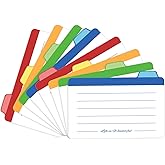 Neando Index Cards Guide Dividers 5x8 inches, The Blank Index Cards Guide, 1/4 Cut Tabbed Note Cards, File and Recipe Guides,