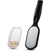 FERYES Foot File Callus Remover with Dead Skin Catcher – The Genius Foot Scrubber for Mess-Free Pedicures, Heel Scraper for C