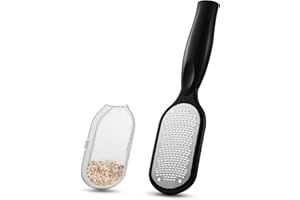 FERYES Foot File Callus Remover with Dead Skin Catcher – The Genius Foot Scrubber for Mess-Free Pedicures, Heel Scraper for C