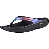 OOFOS OOlala Luxe Recovery Sandal, Midnight Spectre - Women’s Size 5