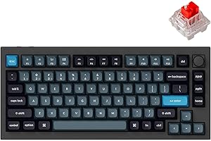 Keychron Q1 Pro Wireless Custom Mechanical Keyboard, QMK/VIA Programmable Full Aluminum 75% Layout Bluetooth/Wired RGB with Hot-swappable Keychron K Pro Red Switch Compatible with Mac Windows Linux