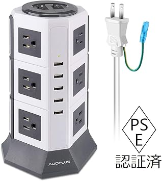 Amazon Auoplus 延長コード 2m Usb コンセント 分岐 テーブルタップ