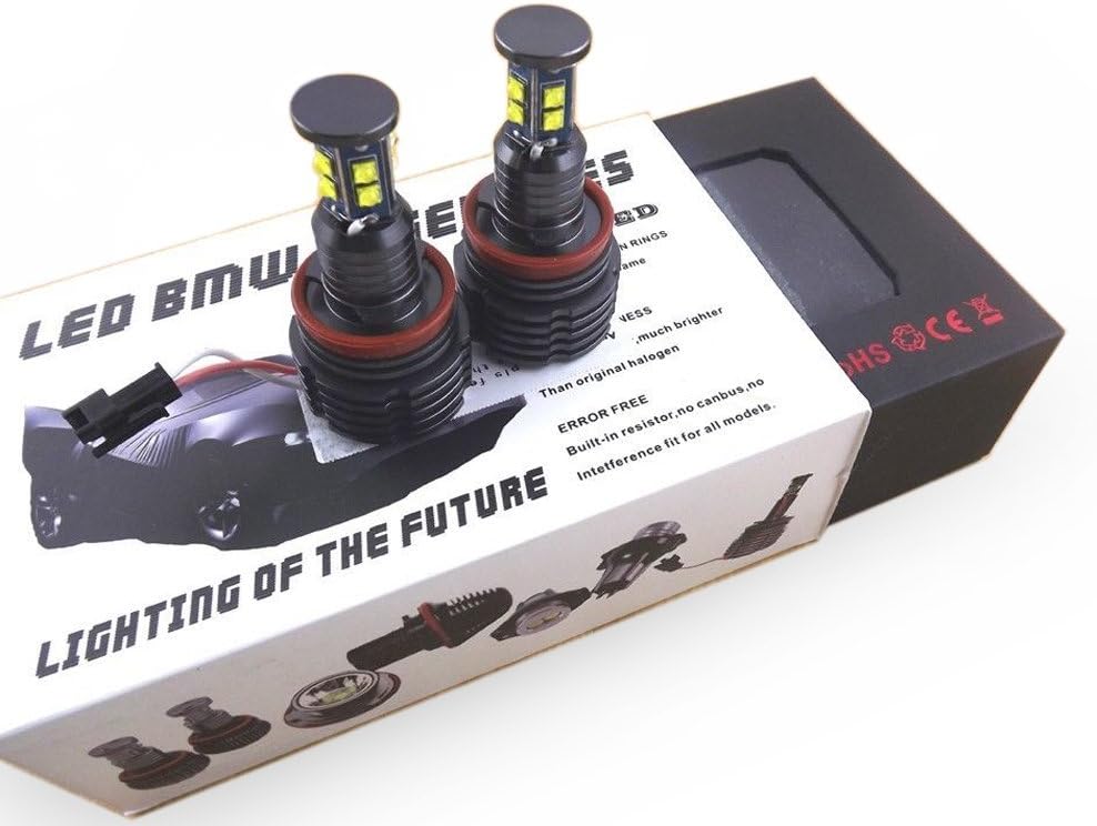 COOFIX® CREE 80W H8 HID Xenon 6000K Angel Eyes Halo Ring Canbus LED BMW E90 E92 E93 NEW